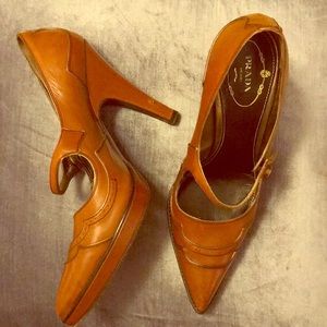 Prada Oxford Italian Leather Heels